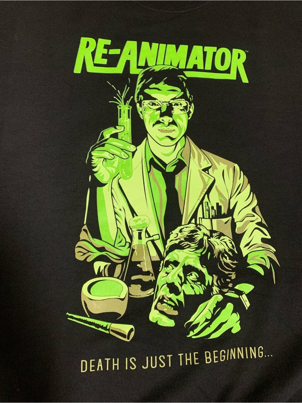 Re-Animator Long Sleeve Glow in the Dark OFFICIALLY LICENSE -MEDIUM (see descri